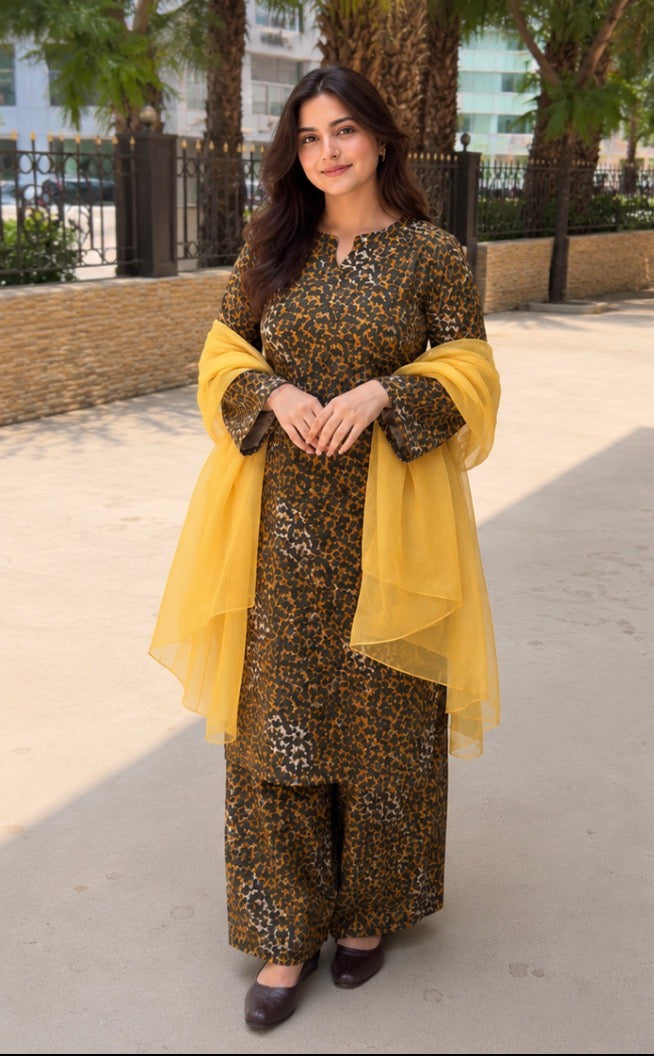Wild Nazakat Pure Crepe 3-Piece Suit | Printed Ethnic Wear | ALBAB'S