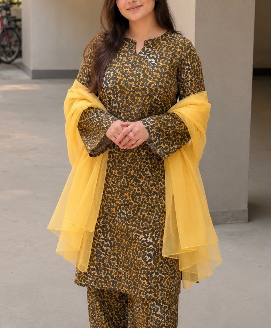 Wild Nazakat Pure Crepe 3-Piece Suit | Printed Ethnic Wear | ALBAB'S