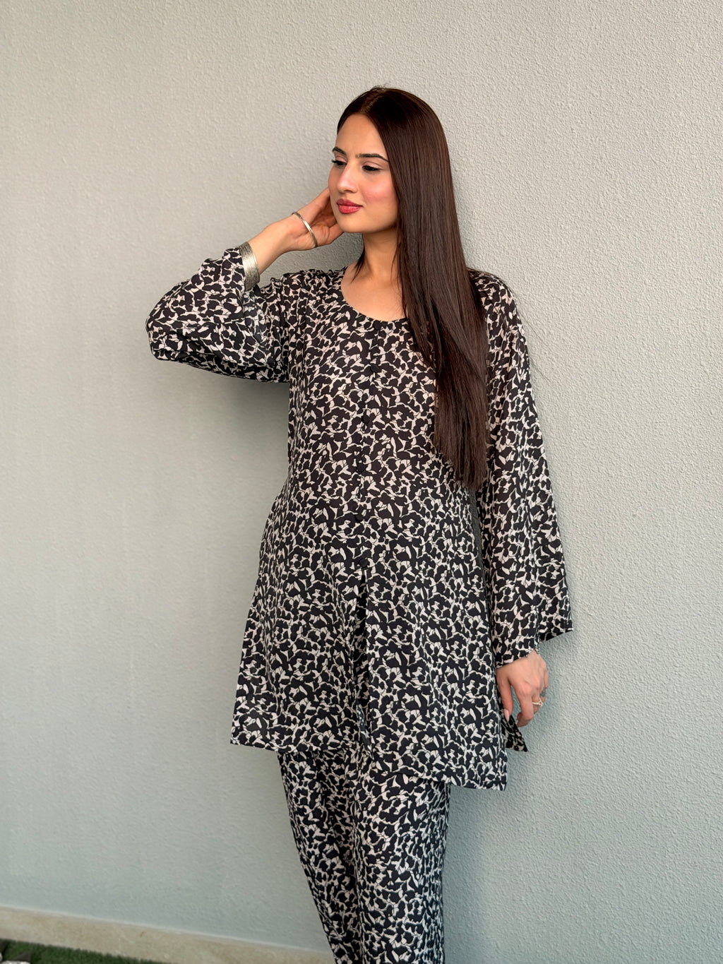 Black & White Printed Co-ord Set